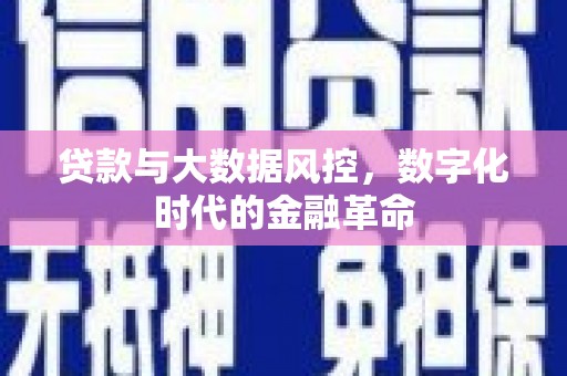 青神贷款与大数据风控，数字化时代的金融革命