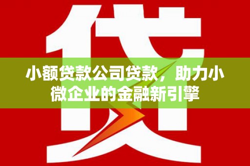 青神小额贷款公司贷款，助力小微企业的金融新引擎