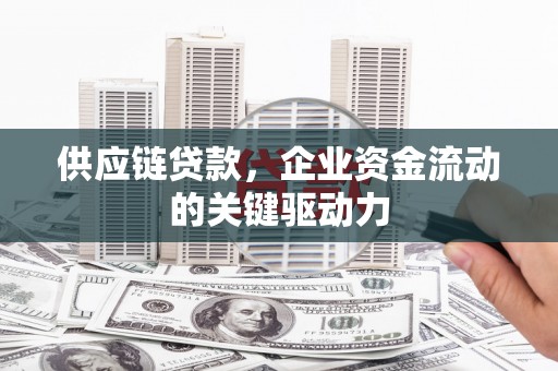青神供应链贷款，企业资金流动的关键驱动力
