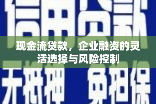 青神现金流贷款，企业融资的灵活选择与风险控制
