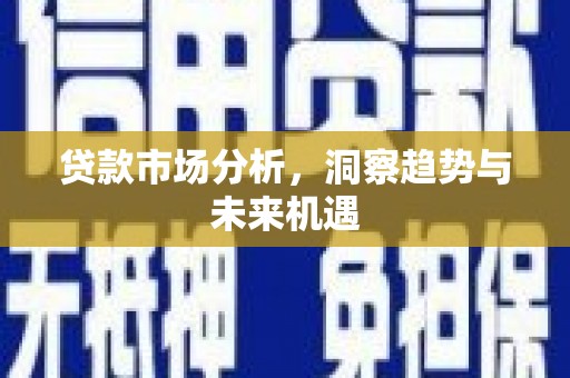 青神贷款市场分析，洞察趋势与未来机遇