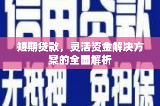青神短期贷款，灵活资金解决方案的全面解析