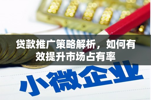 青神贷款推广策略解析，如何有效提升市场占有率