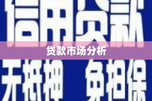 青神贷款市场分析