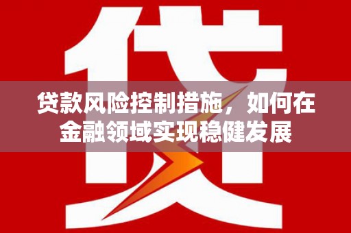 青神贷款风险控制措施，如何在金融领域实现稳健发展