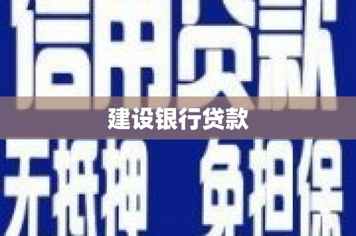 青神建设银行贷款