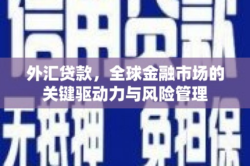 青神外汇贷款，全球金融市场的关键驱动力与风险管理