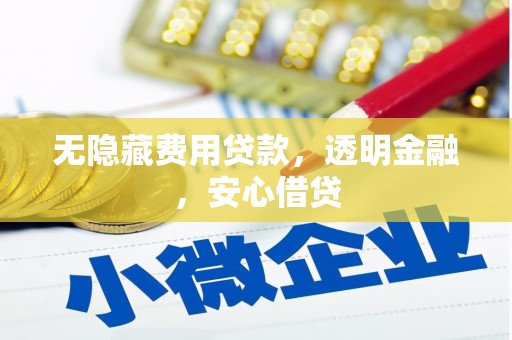 青神无隐藏费用贷款，透明金融，安心借贷