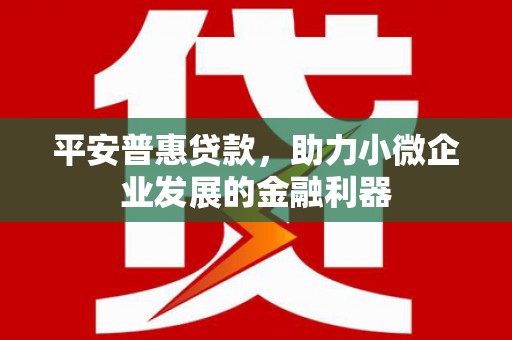 青神平安普惠贷款，助力小微企业发展的金融利器