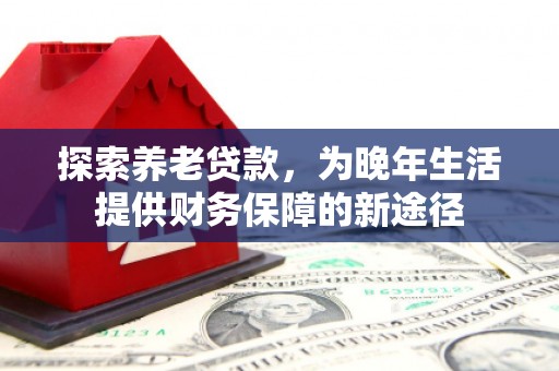 青神探索养老贷款，为晚年生活提供财务保障的新途径