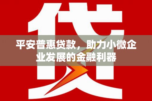 青神平安普惠贷款，助力小微企业发展的金融利器