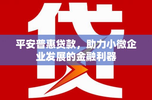 青神平安普惠贷款，助力小微企业发展的金融利器