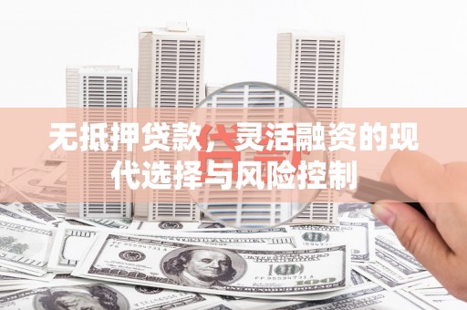 青神无抵押贷款，灵活融资的现代选择与风险控制