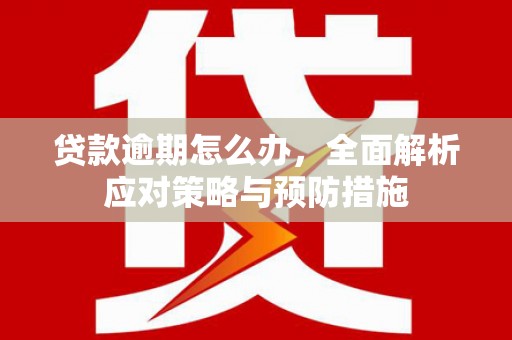 青神贷款逾期怎么办，全面解析应对策略与预防措施