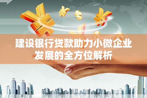 青神建设银行贷款助力小微企业发展的全方位解析