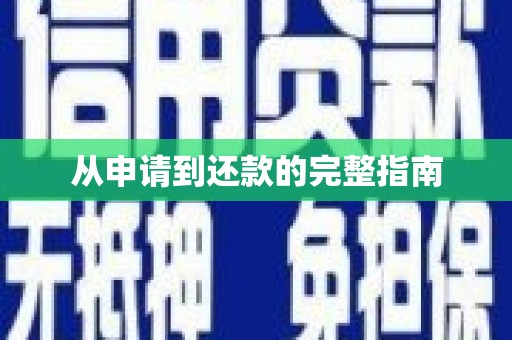青神从申请到还款的完整指南