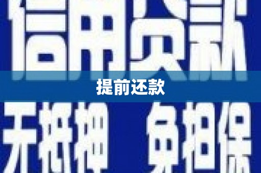 青神提前还款