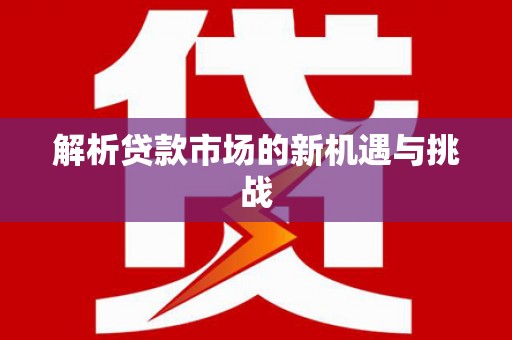 青神解析贷款市场的新机遇与挑战