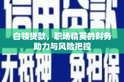 青神白领贷款，职场精英的财务助力与风险把控